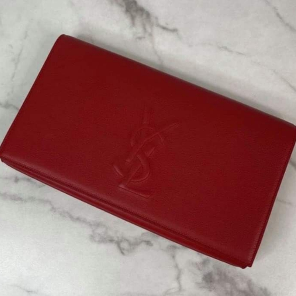 Saint Laurent red belle DE Jour clutch - Picture 3 of 8